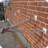 Abseiling anchor points with rope and Karibiners attached